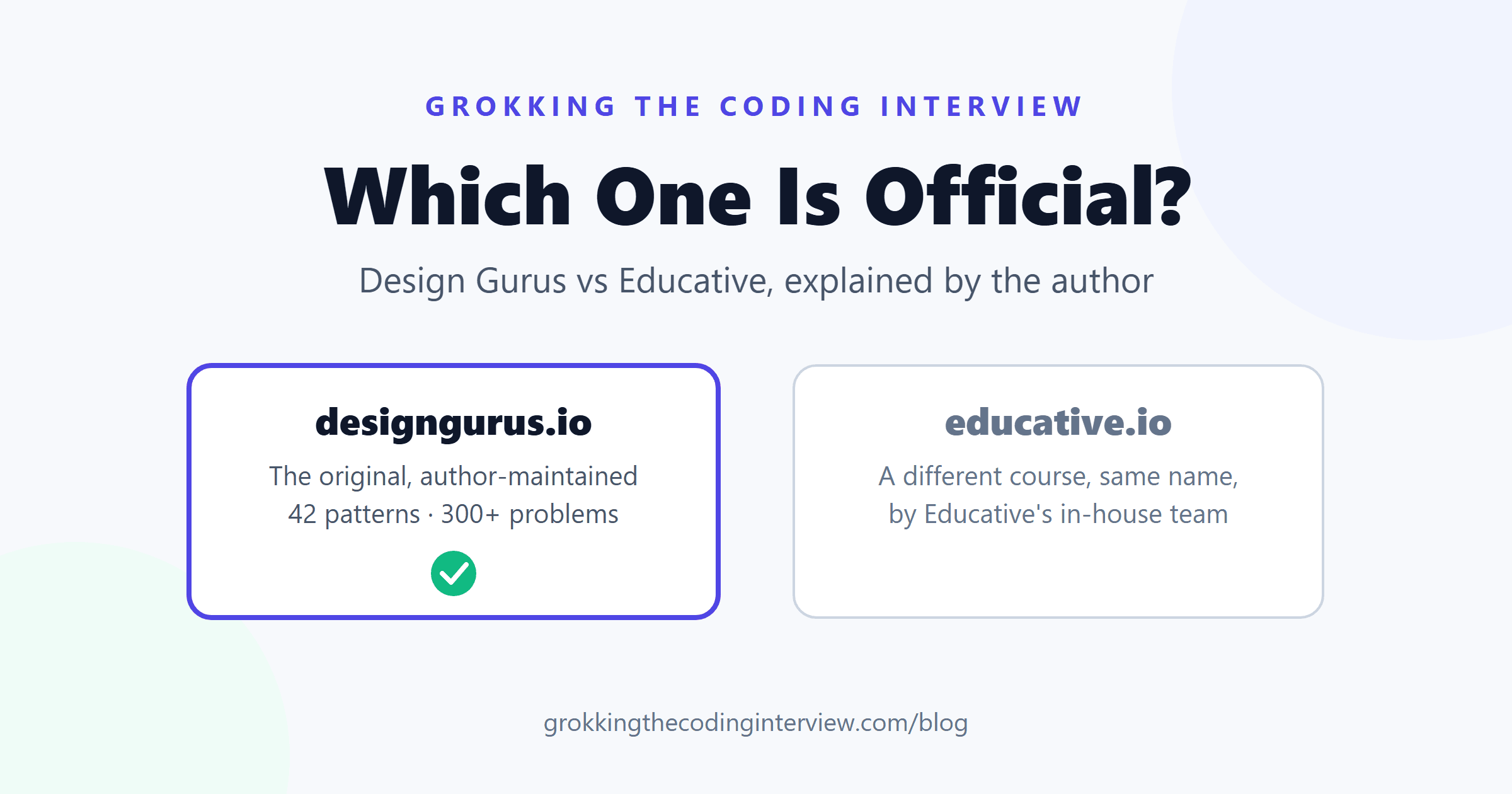 Which Grokking the Coding Interview Is the Official One? (Design Gurus vs Educative)