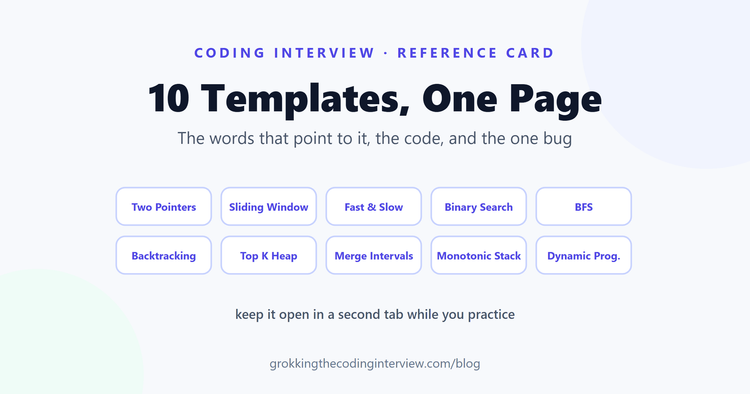 The 10 Coding Interview Templates on One Page