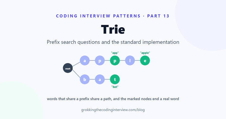 Trie Pattern: Prefix Search Questions and the Standard Implementation