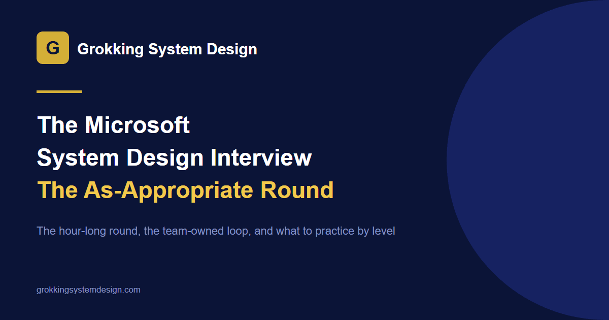 The Microsoft System Design Interview: Format, the As-Appropriate Round, and What to Practice