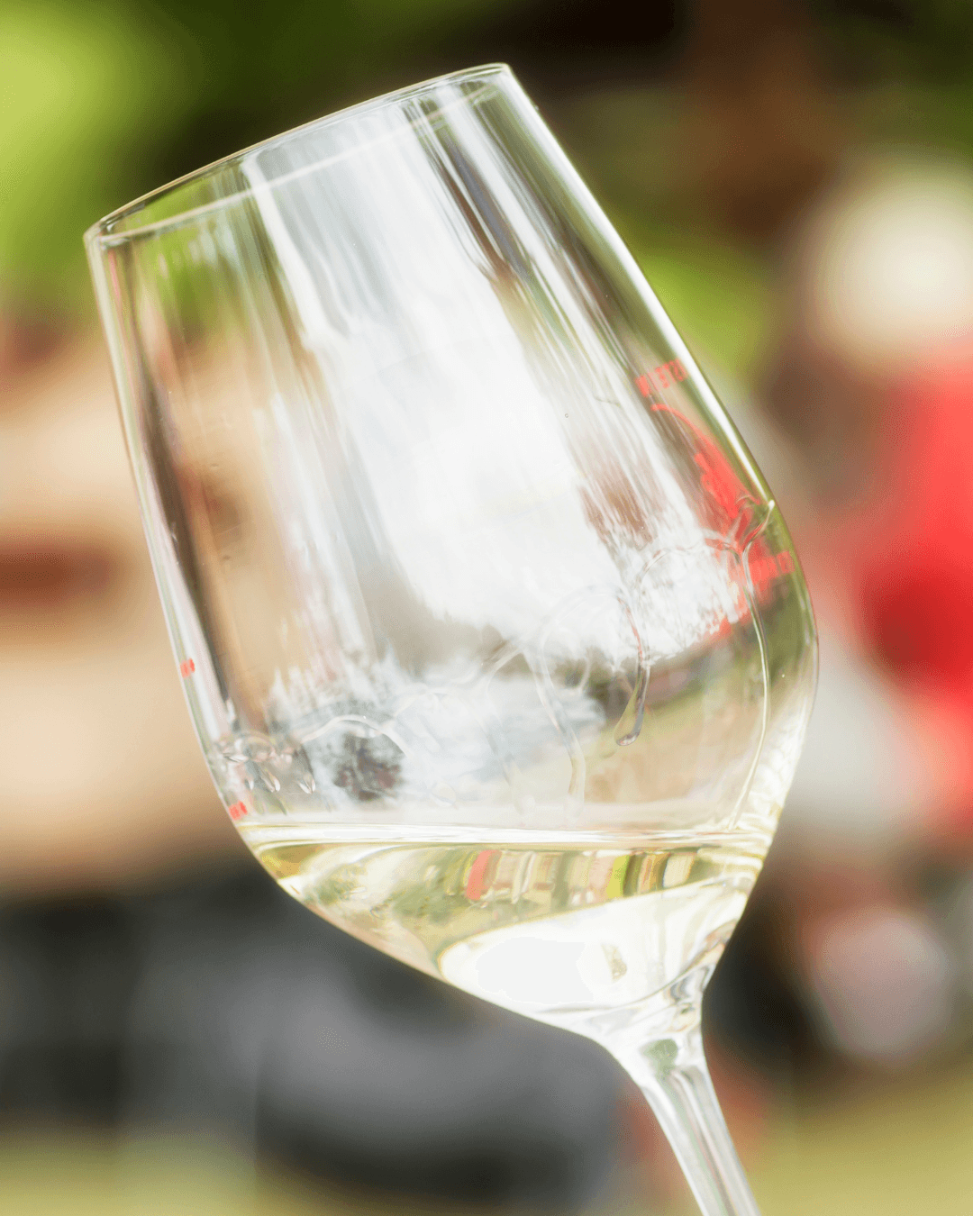 German riesling wine glass of German riesling wine