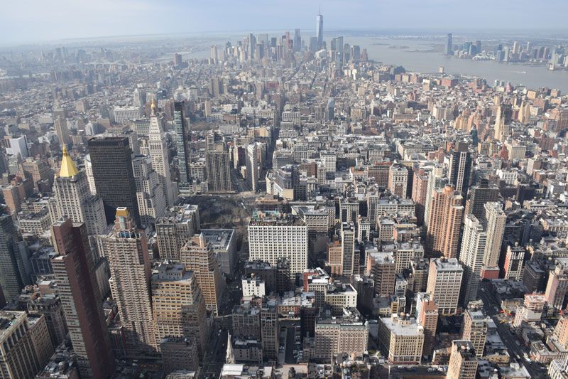 NYC Manhattan with many grey roofs