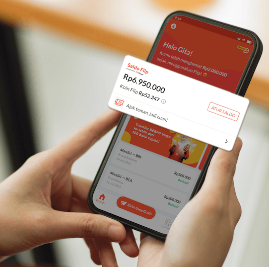 Flip Memudahkan Pelanggan Transfer Uang   Langsung dari Saldo Flip 