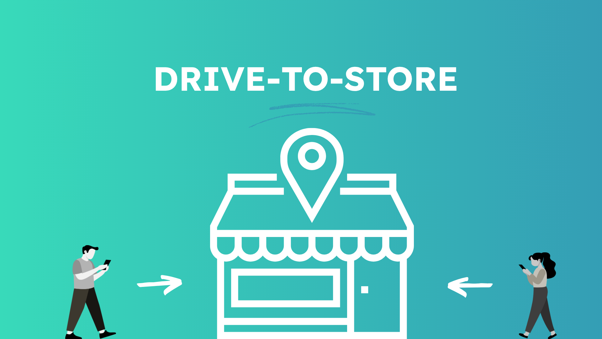 Drive-to-store : personnes qui se dirigent vers un magasin