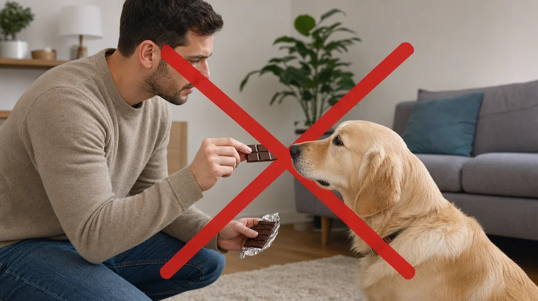 Illustration de l'article : Mon chien a mangé du chocolat : que faire ?