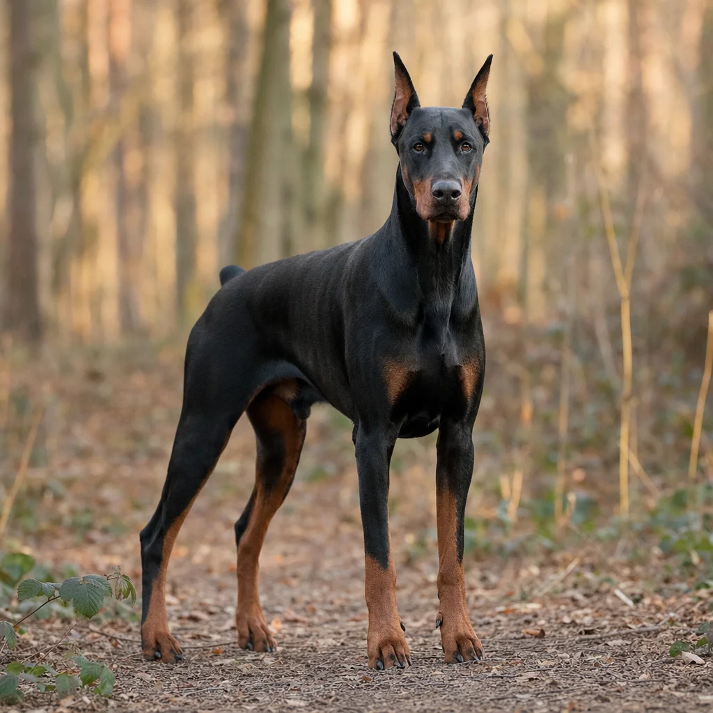 Chien de race Doberman