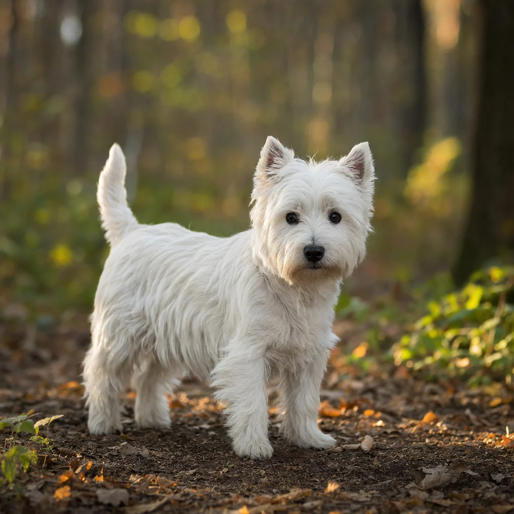Chien de race Westie (ou Terrier Blanc du West Highland)