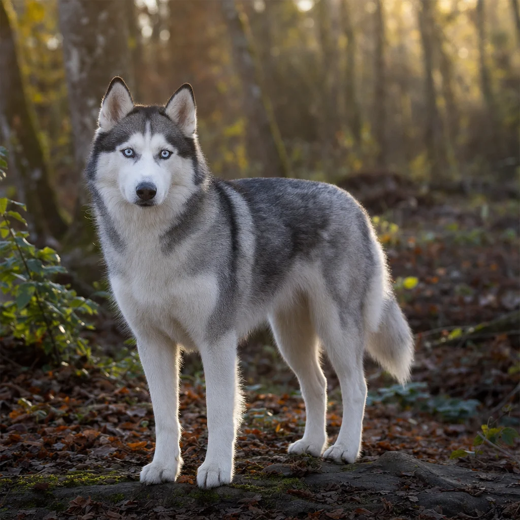 Chien de race Husky Sibérien
