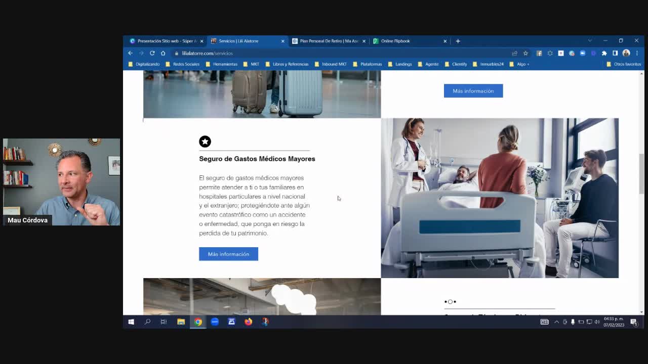 Sitio web para agentes de seguros