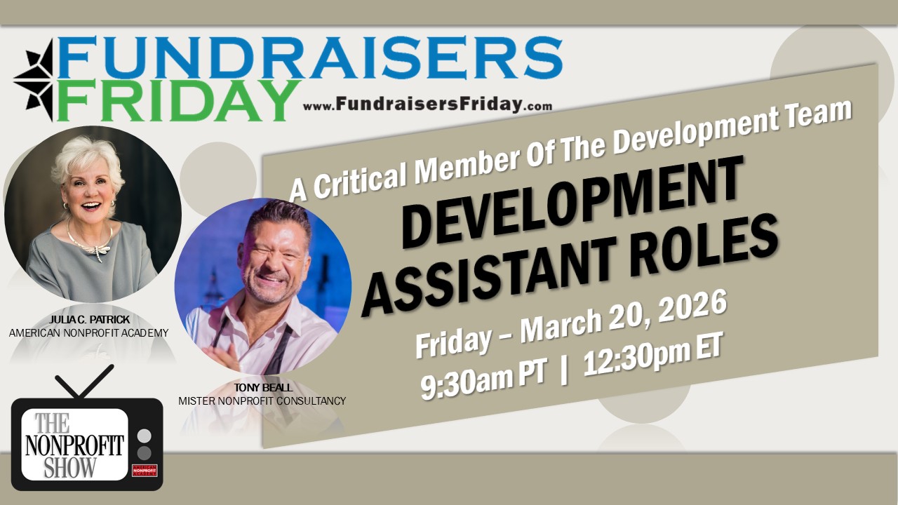 Development Assis Fundraisers Friday - The Role of a Development Assistant