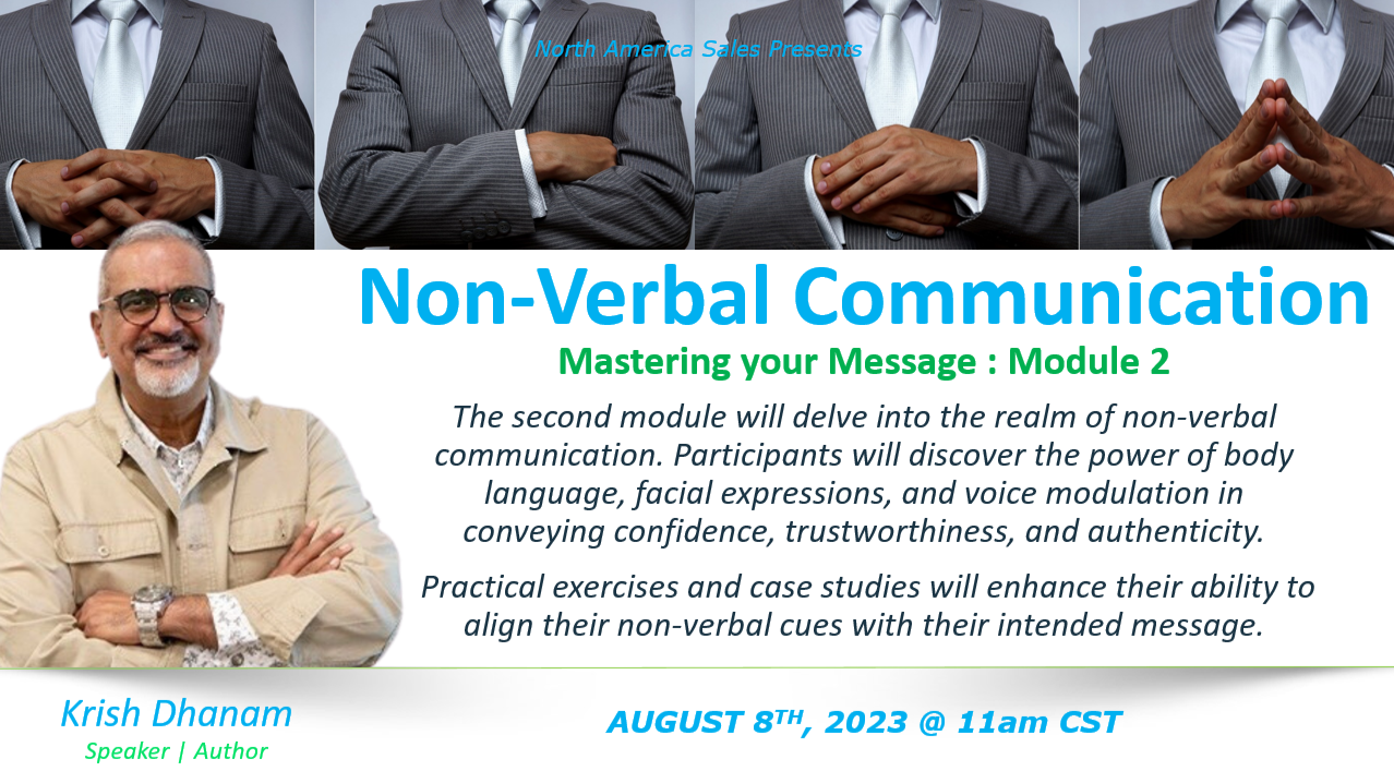 Mastering your Message Series with Krish Dhanam : Non - Verbal ...
