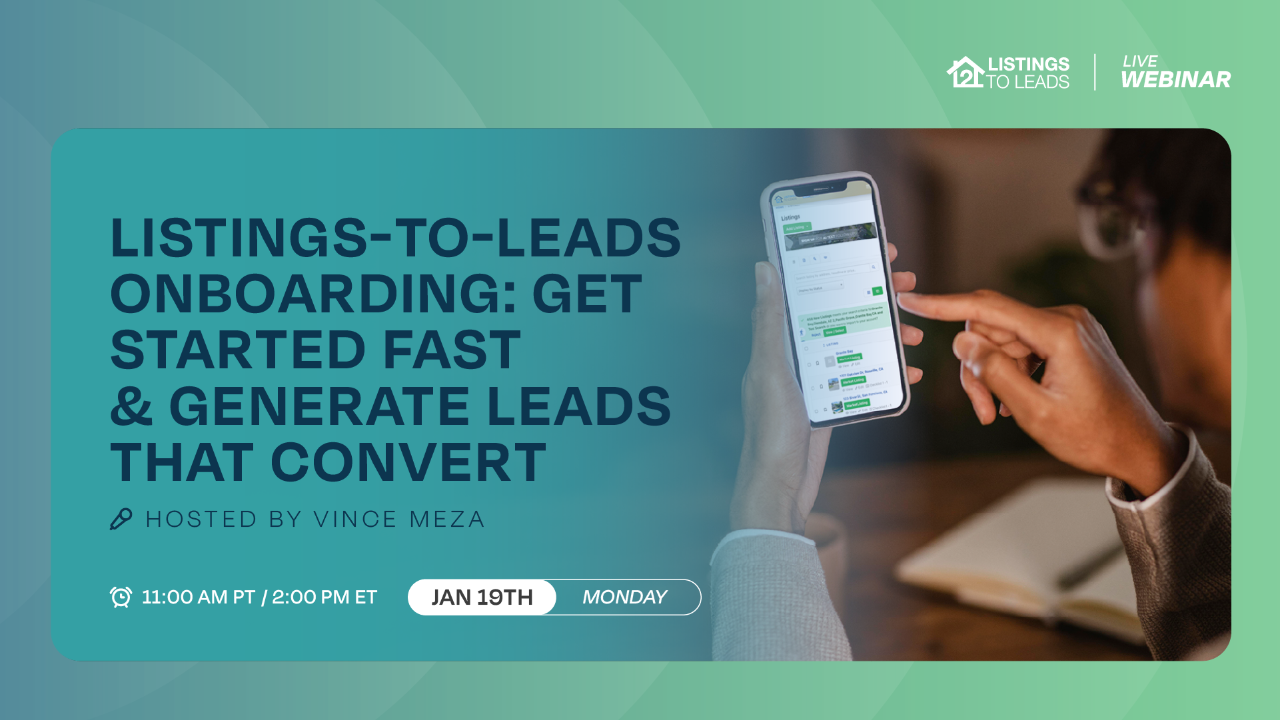Listings-to-Leads Onboarding: Get Started Fast & Generate Leads That ...