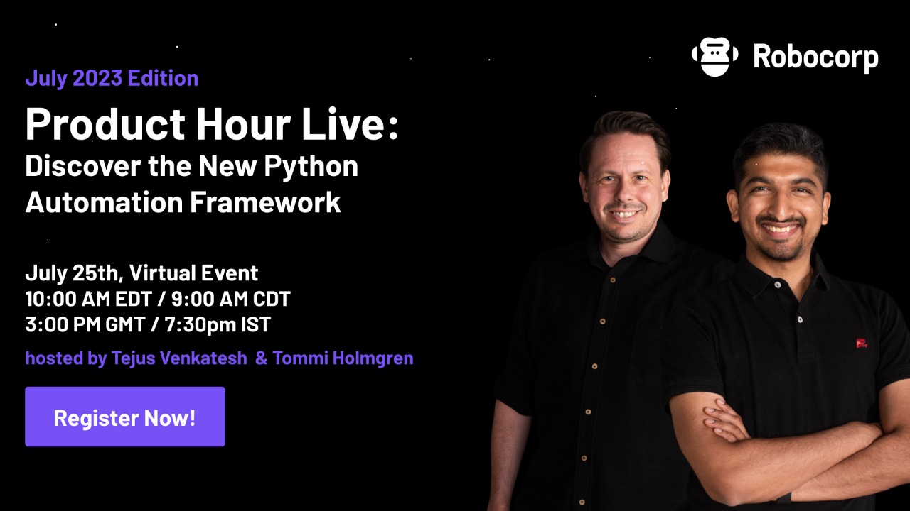 Product Hour Live: Discover the New Python Automation Framework
