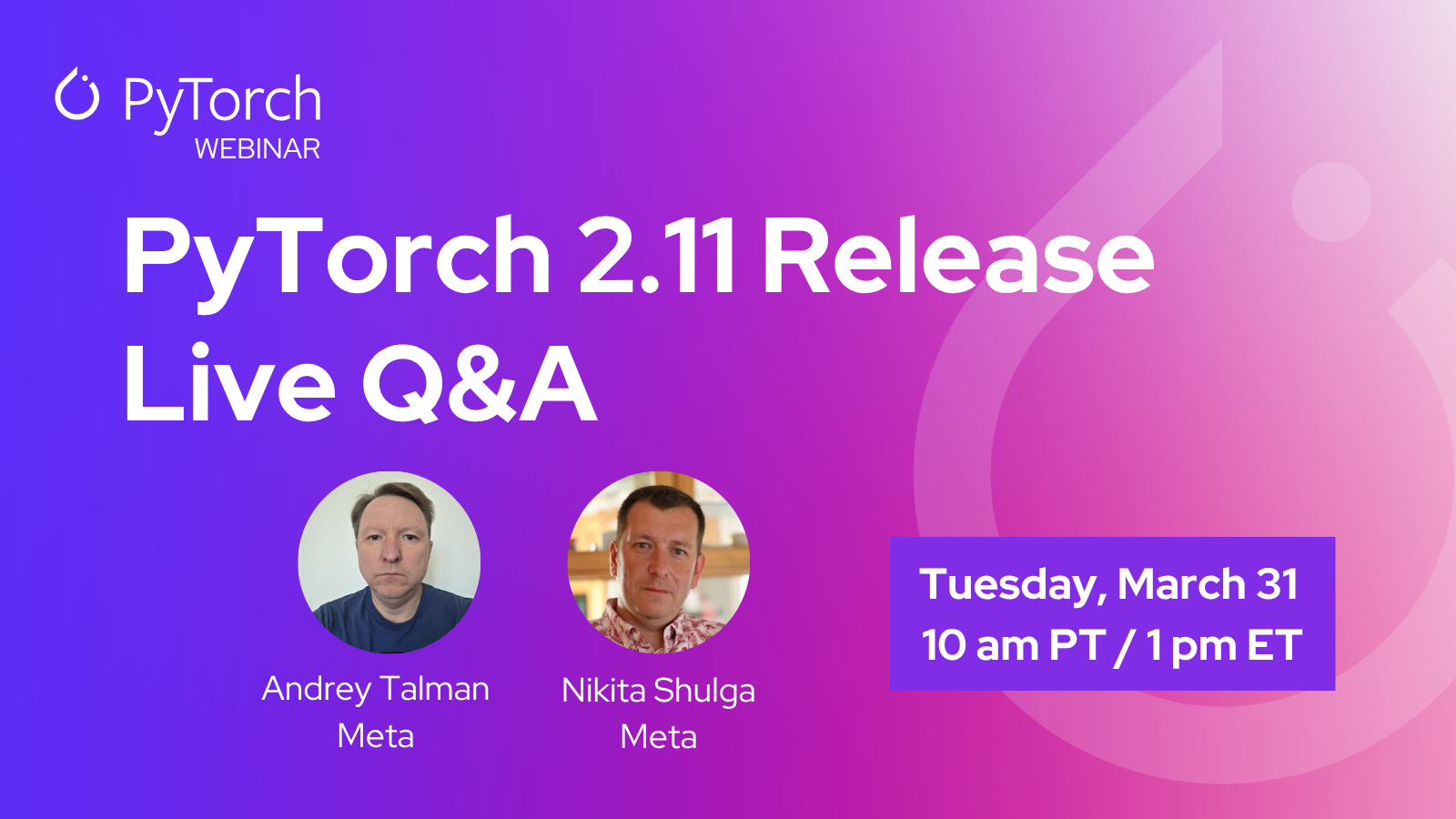 PyTorch 2.11 Release Live Q&A