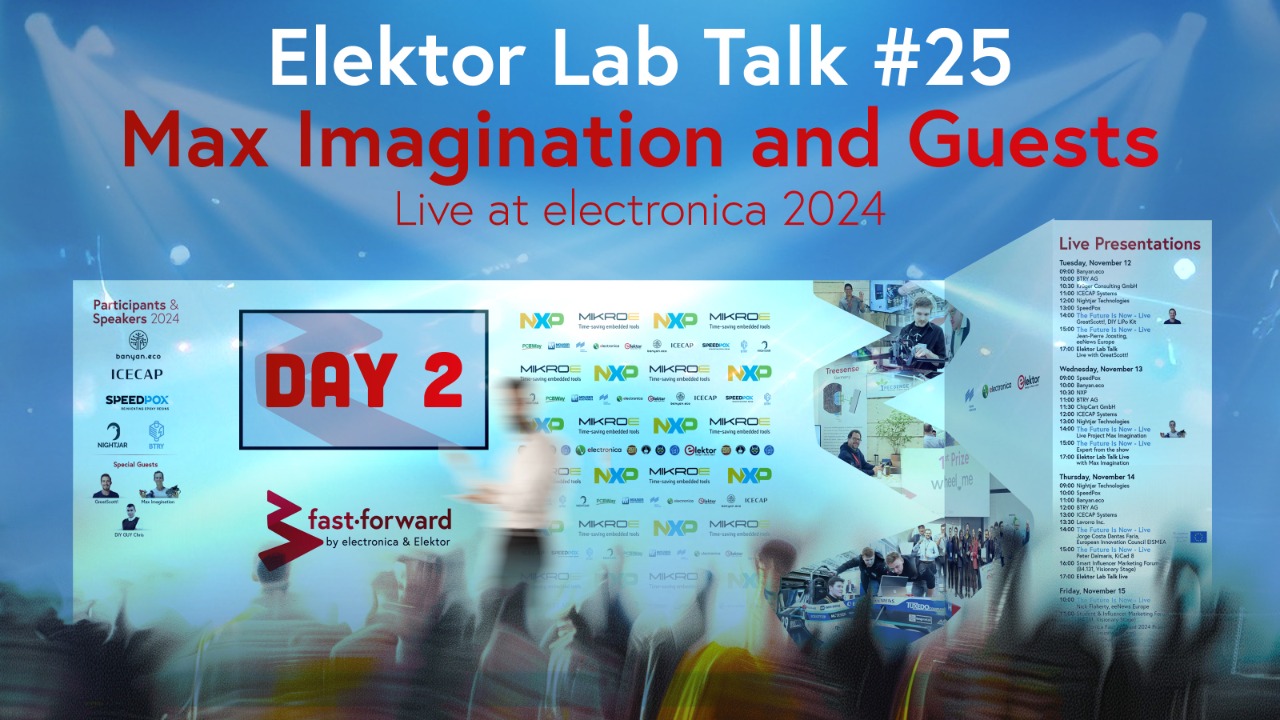 Elektor Lab Talk #25: Max Imagination and Guests (electronica 2024)