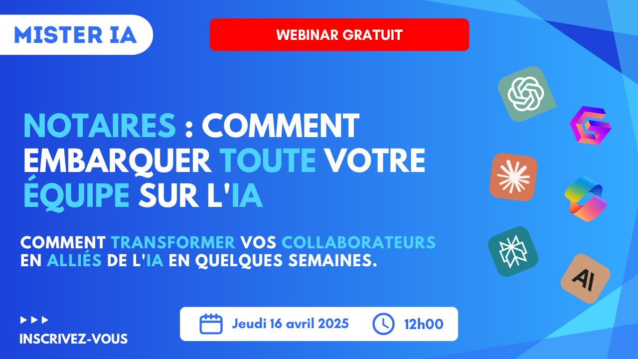 Notaires : comment embarquer toute votre équipe sur l'IA (sans résistance)
