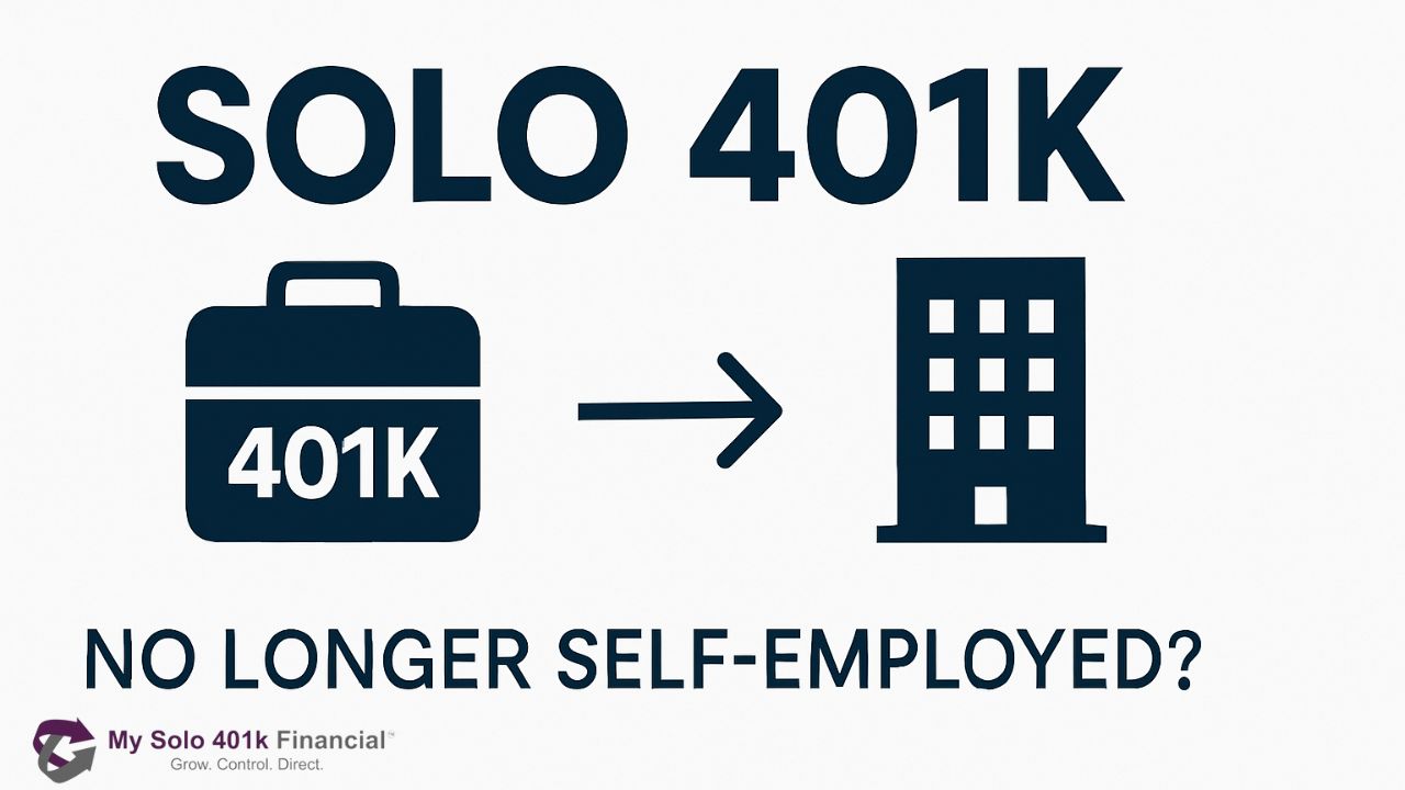 What happens to Solo 401k when no longer self-employed?