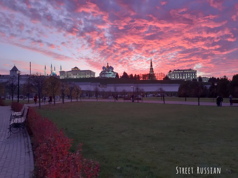 Kazan architecture: sunset edition