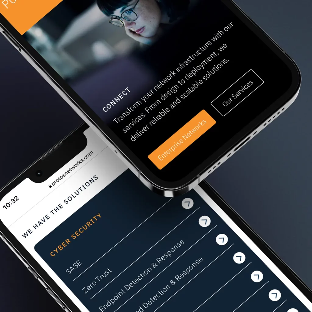 Web Design Chester, Website for Protos Networks