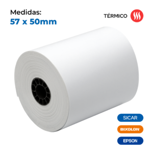 Papel térmico 57mm x 48mm