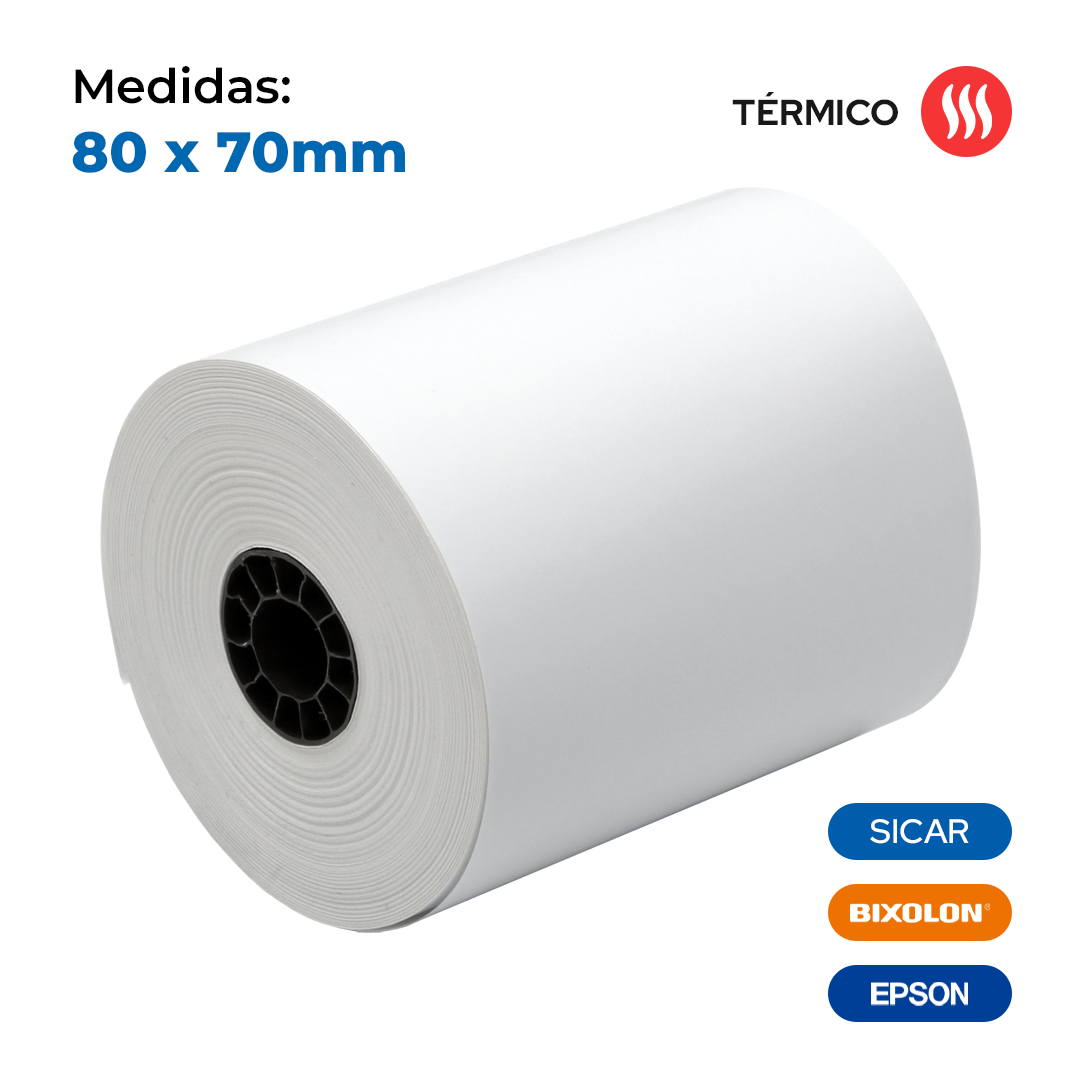 ROLLO PAPEL TERMICO 80MM X 70MM – Nissitech