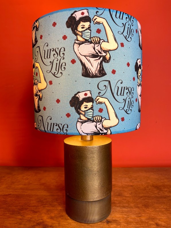 An Eastington woman has used lockdown to launch a lampshade business which will, in turn, help support NHS workers. Nurse Life NHS Lampshade for lampstand Blue | Lightbulb moment: lampshades form beacon of hope