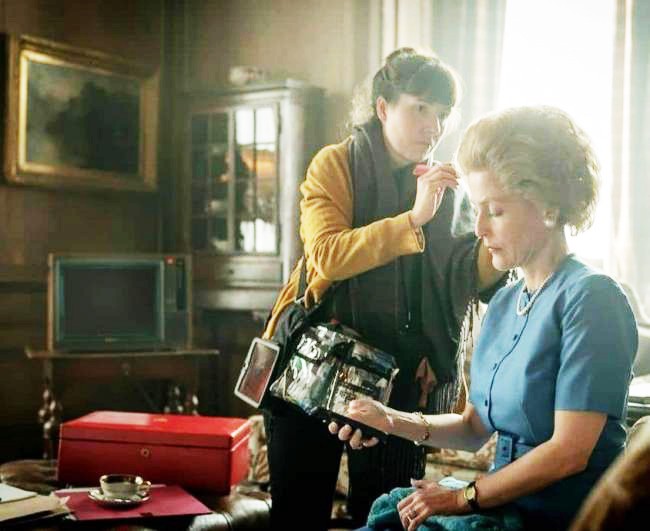 South Gloucestershire and Stroud College have welcomed two industry experts to run webinars for their students on the competitive world of make-up artistry. Cate Hall with Gillian Anderson on the set of The Crown