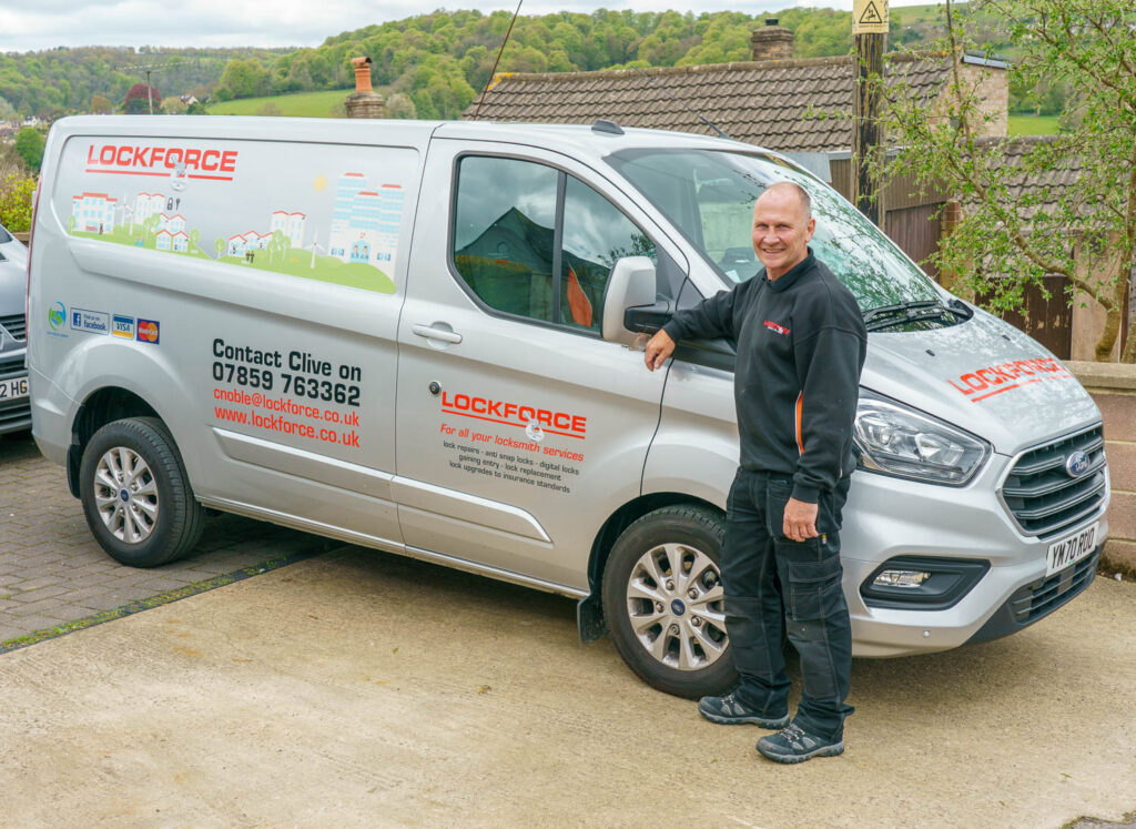 I’m Clive Noble, and I am the locksmith for Stroud and further afield and can help you with any problems you might have, 24/7 Locksmith Clive Noble of Lockforce.