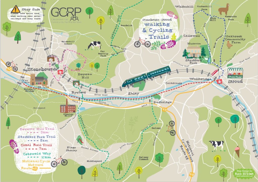 With buyer demand at an all-time high and property prices in and around Stroud having risen by 12% in the last 12 months alone, Stroud is fast becoming a property hot-spot. stroud Walking cycling map | The Property Centre's top reasons to live in Stroud