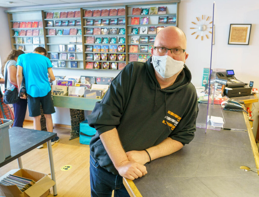 The first of two Record Store Days this year proved as popular as ever at Stroud's two independent record shops. DSC00655 | Shoppers make an early start for Record Store Day 2021