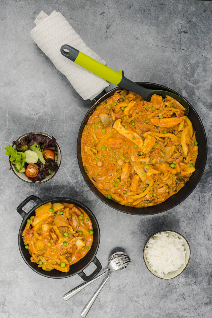Looking for an easy vegetarian stroganoff recipe? Haloumi stroganoff 4 | Try Mandy Applegate's vegetarian stroganoff