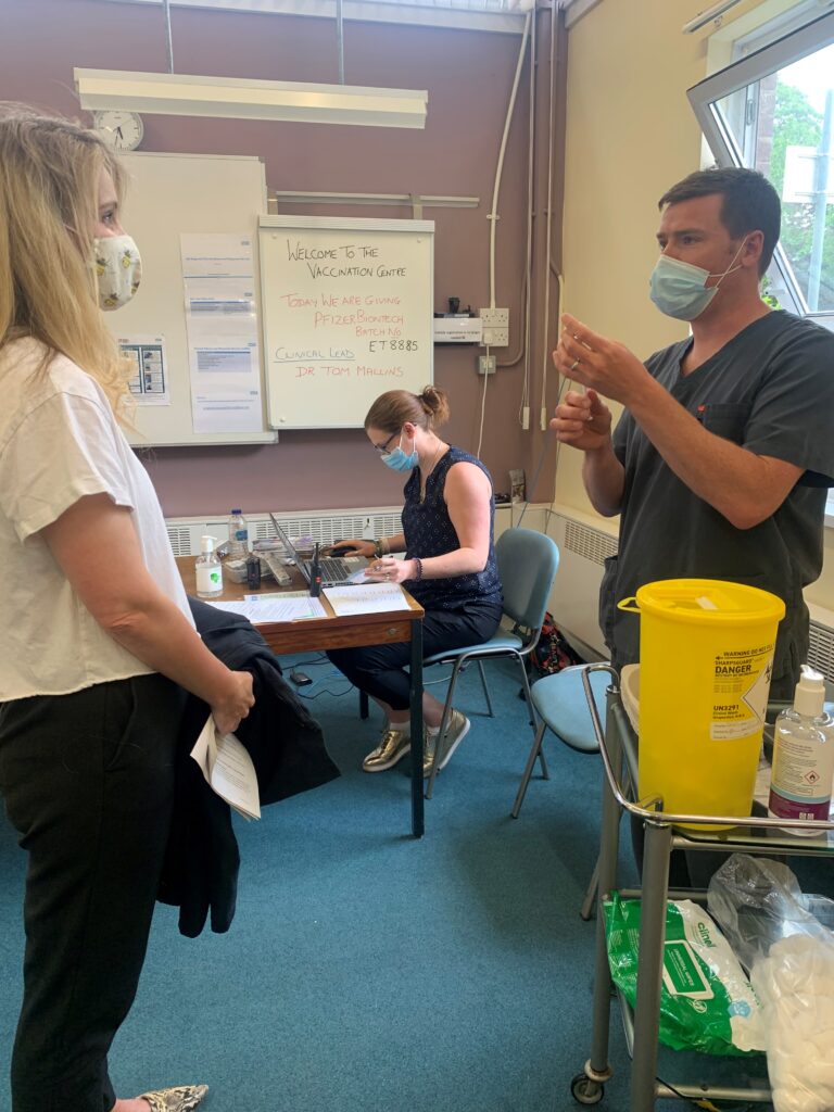 MP Siobhan Baillie has praised ‘the military precision’ of the Covid vaccination programme in Stroud after she received her first jab. SBVaccine1 | Stroud MP hails ‘military precision’ as she receives first Covid jab