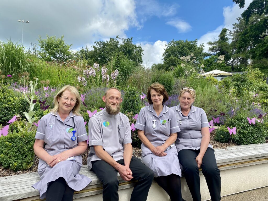 One thousand butterflies have descended on Stroud. Hospice at Home Carers with the butterflies L R Sue Adams Matt Cook Jilly Hamilton and Andrea Holroyd | One thousand butterflies land at the museum