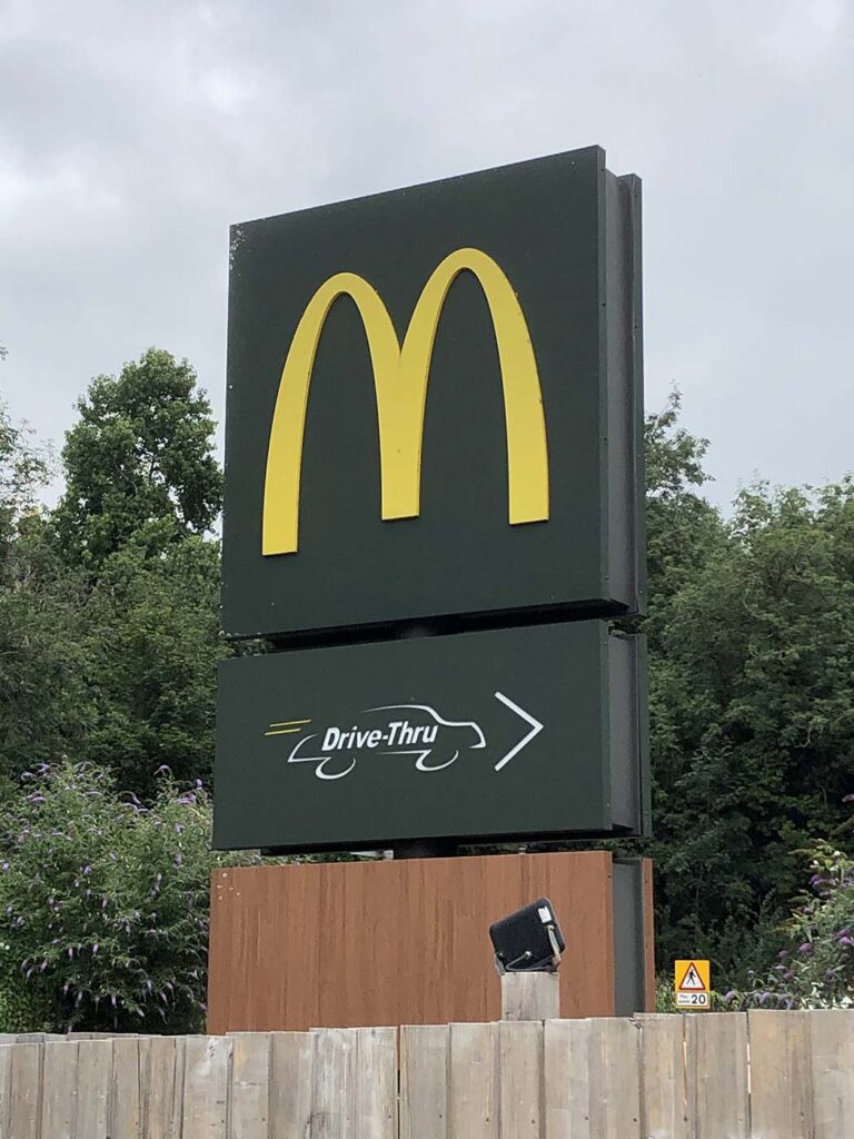 An angry man dressed as a chicken, a police presence to calm a picket and no fewer than 1,900 letters of objection. Ebley Mill’s planning committee meeting in February 2002 was certainly more colourful than most, writes Simon Hacker. MacDonalds sign | Are you lovin' it? Stroud McDonald's turns 18