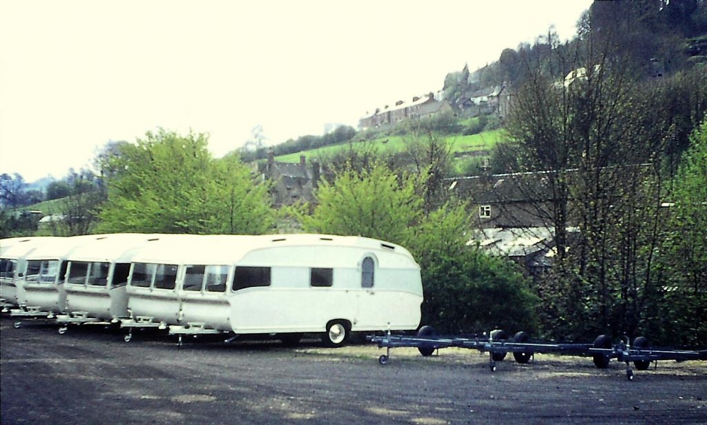 From the 1940s to the early 80s Stroud played host to one of the country’s premier caravan manufacturers, Safari. The company was founded in 1946 by Jim Pearman and operated from a workshop in Cainscross where the Co-op store now stands. Finished Safaris in the yard | Made in Stroud: a brief history of the Safari caravan