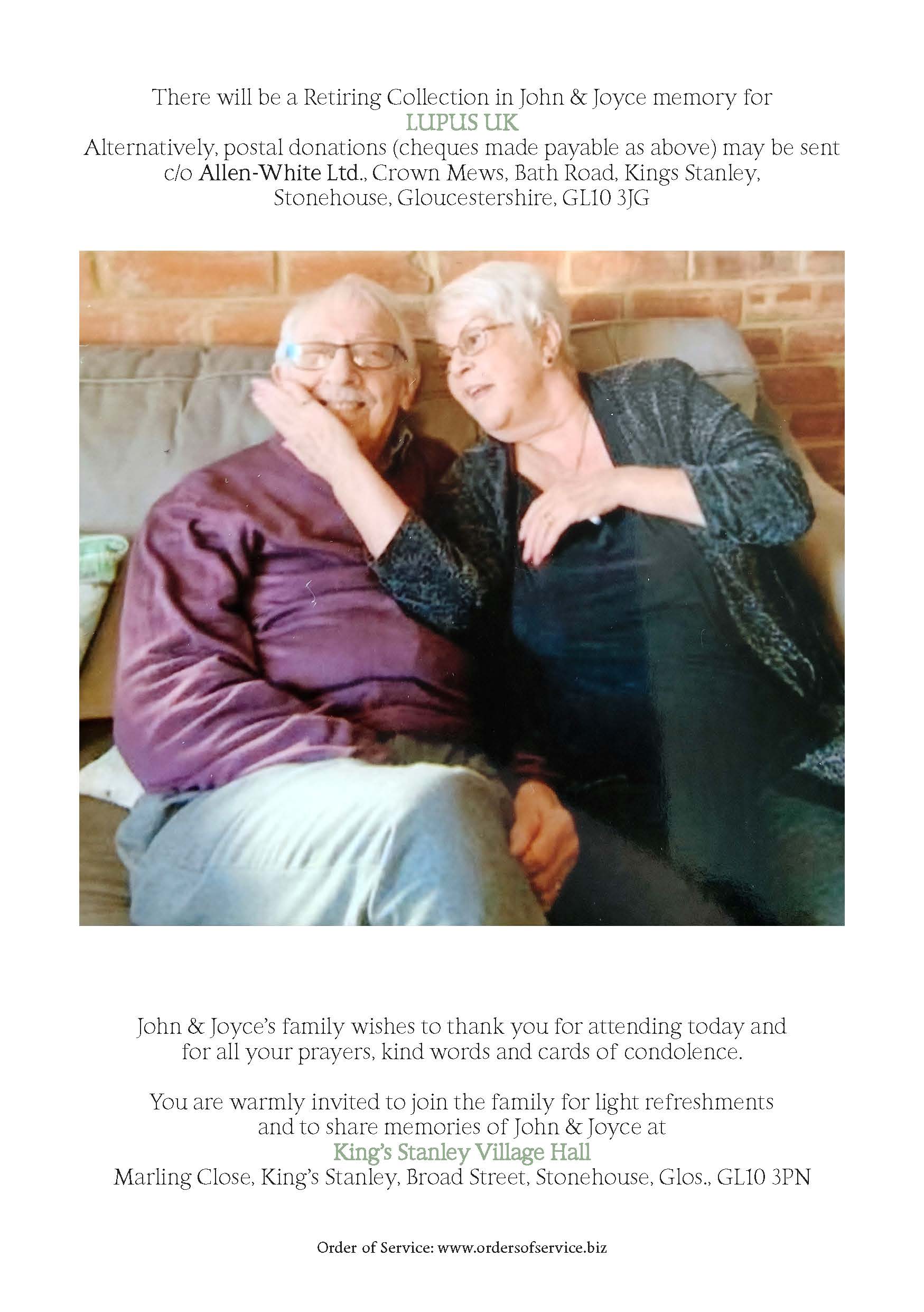 Crowds gathered outside Brimscombe & Thrupp Football Club this morning to pay their respects to John and Joyce Mutton. Mr Mrs Mutton 12pp Page 12 | Mourners pay respects to John and Joyce Mutton