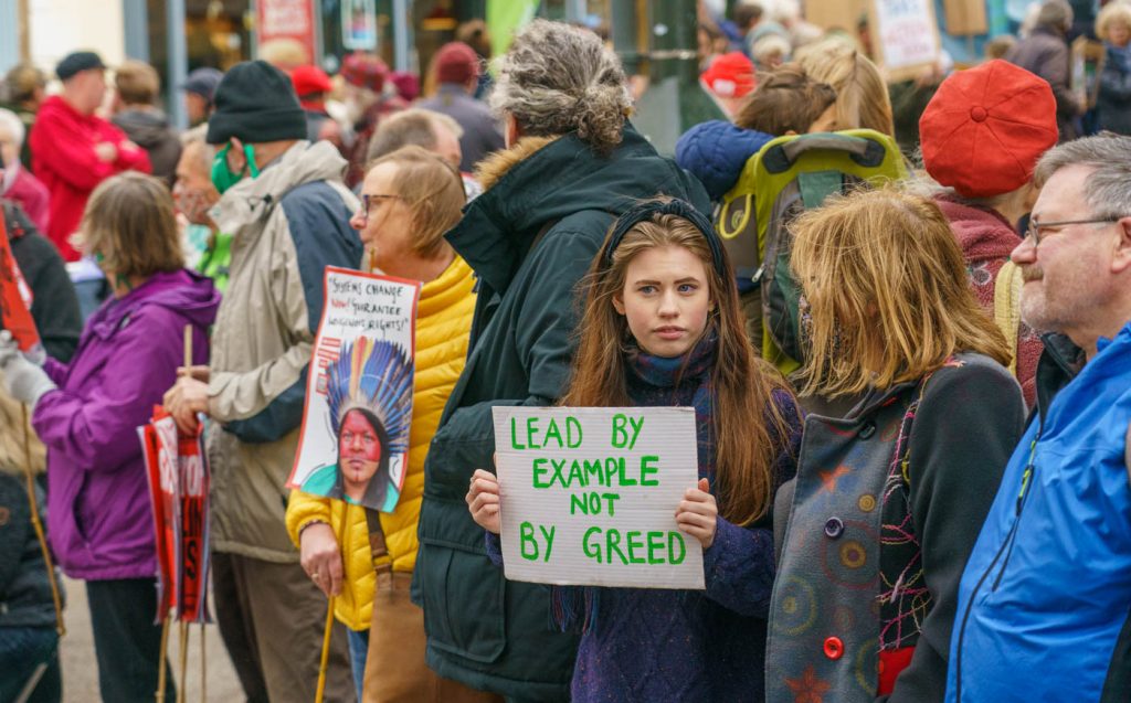 Hundreds of people joined a Vigil for the Planet today, Saturday, in Stroud High Street to mark the Global Day of Action for Climate Justice. climate 4 | Video: hundreds join climate vigil