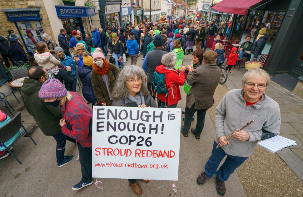 Hundreds of people joined a Vigil for the Planet today, Saturday, in Stroud High Street to mark the Global Day of Action for Climate Justice. climate 5 | Video: hundreds join climate vigil