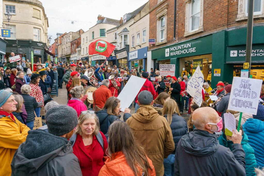Hundreds of people joined a Vigil for the Planet today, Saturday, in Stroud High Street to mark the Global Day of Action for Climate Justice. climate 9 | Video: hundreds join climate vigil
