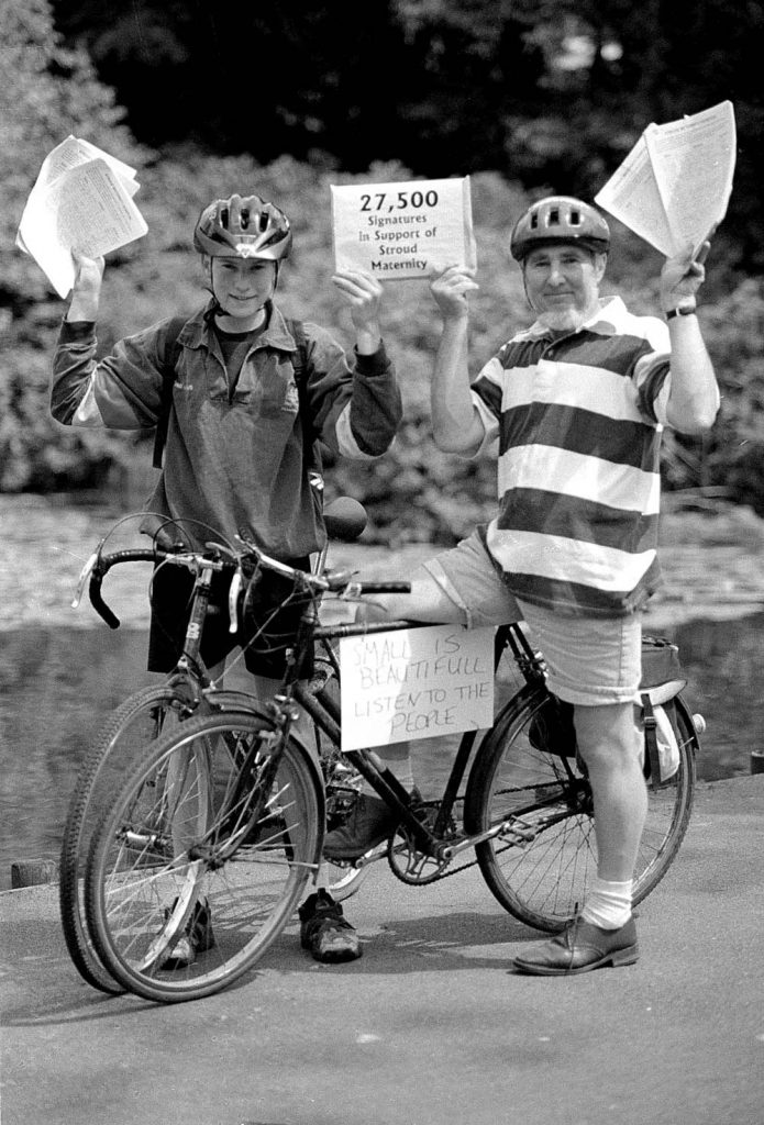 A campaign to save Stroud’s health care services was launched in 2006 after plans revealed the desire to close Stroud Maternity Hospital and Stroud’s mental health unit at Weavers Croft. smw674 cyclists | Flashback: when people power saved Stroud Maternity