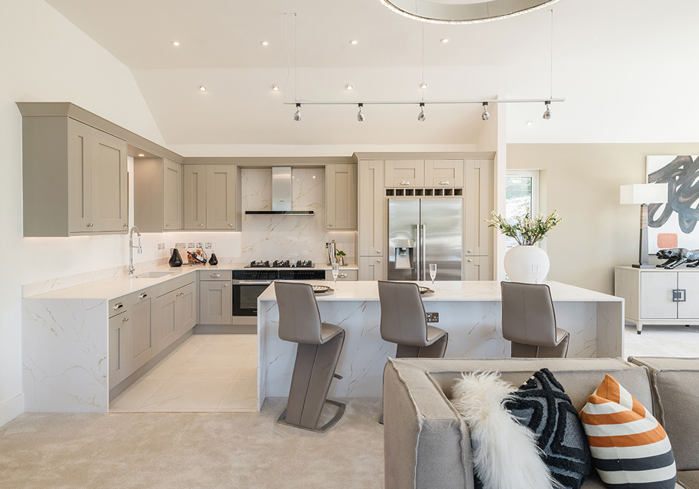PJL The Willow GWS kitchen island | £1m Cotswold show home unveiled in historic Standish location