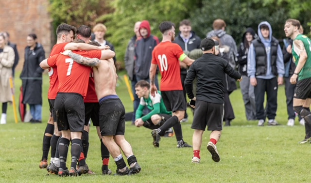 Ten-men Rodborough Old Boys held second-placed Minety to a goalless draw to win the Stroud & District Football League Division One. image3 8 | Rodborough Old Boys claim title