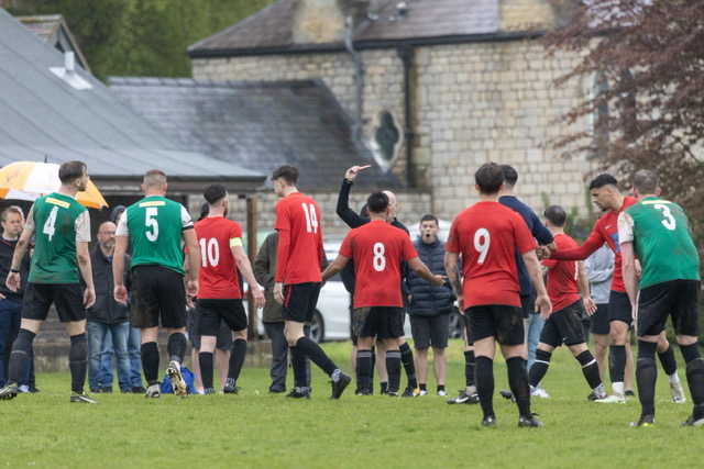 Ten-men Rodborough Old Boys held second-placed Minety to a goalless draw to win the Stroud & District Football League Division One. image5 6 | Rodborough Old Boys claim title