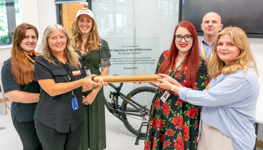 Six-times UCI Downhill Mountain Bike World Champion Rachel Atherton officially opened Renishaw's STEM (Science, Technology, Engineering and Mathematics) Centre at the technology and engineering firm's New Mills headquarters. DSC3214 | Video: world champion opens Renishaw's STEM Centre