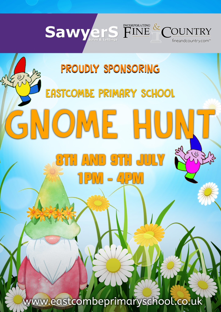 Sawyers Estate Agents and Fine & Country are delighted to sponsor this year’s annual Eastcombe Primary School, Gnome Hunt. GNOME HUNT 2023 003 | Sawyers Estate Agents and Fine & Country to sponsor gnome hunt