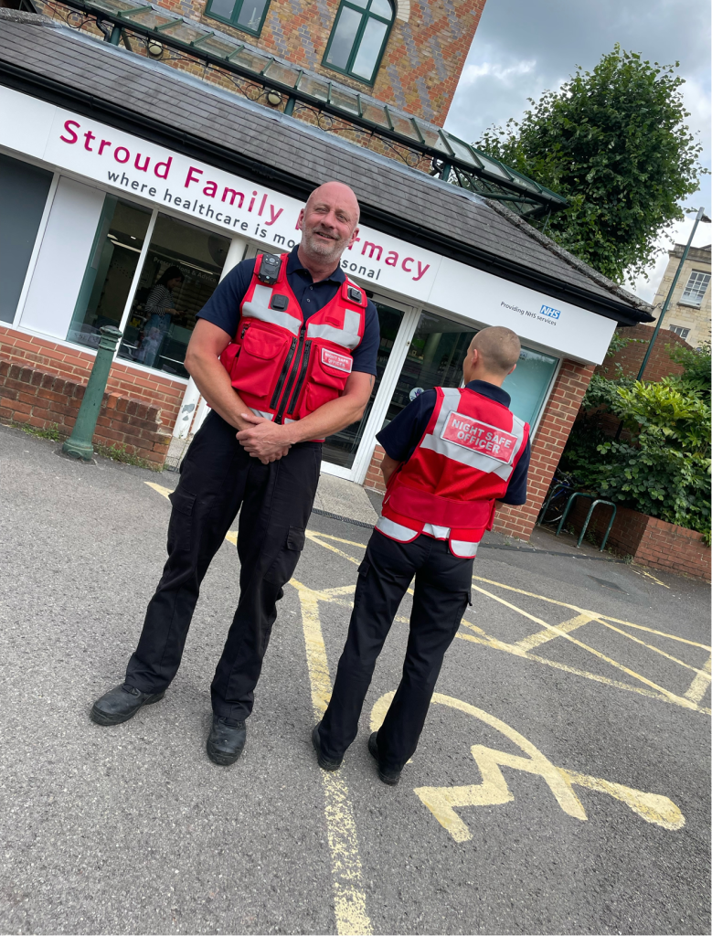 Stroud town centre will be a safer place to enjoy a weekend night out, thanks to a new team of Night Safe Officers. Night Safe Officers in Stroud 3 | Streets in Stroud will be safer at night thanks to these new officers