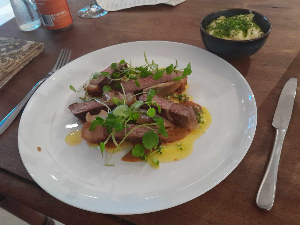 Once the Bathurst family’s foxhound kennels and stables, Roots + Seeds Kitchen Garden café and restaurant occupies a newly built light-filled space with vaulted ceilings and large windows overlooking the kitchen garden. 356292193 579754904316797 6771236418178702812 n | Review: Roots + Seeds - a must eat destination