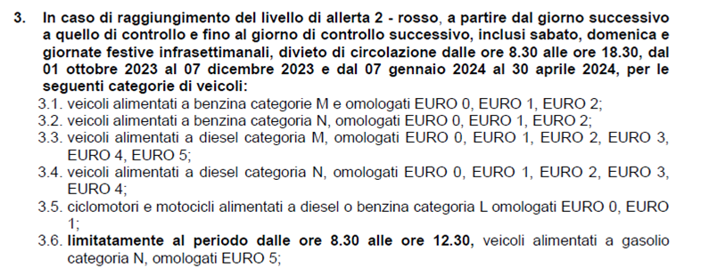 allerta rossa circolazione