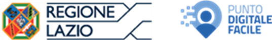 loghi progetto PNRR punto digitale facile Regione Lazio