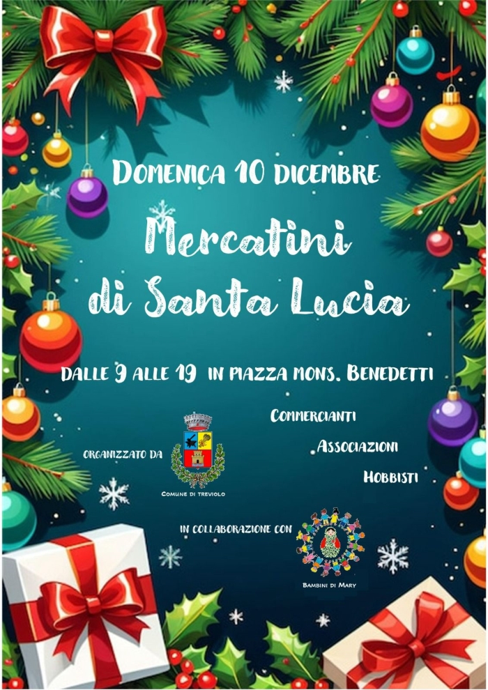 Locandina Mercatini di Santa Lucia - 2023